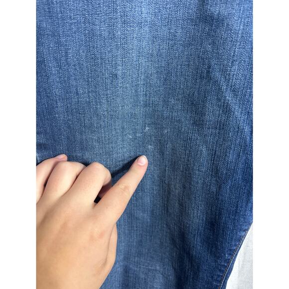 Torrid Jeans 16 Straight Cropped Raw Hem Blue Denim Stretch - Picture 5 of 15